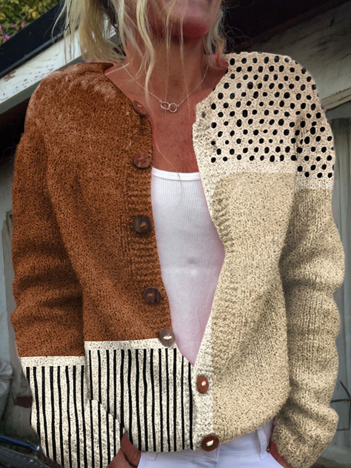 Emma | Cardigan en maille à pois