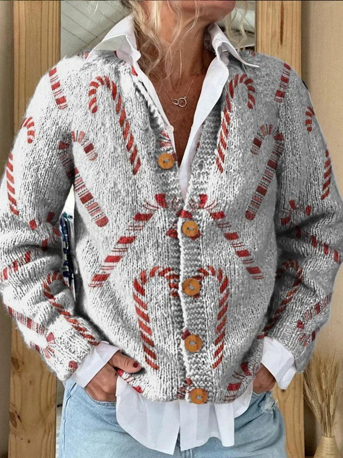 Solange | Cardigan à motif sucre d’orge