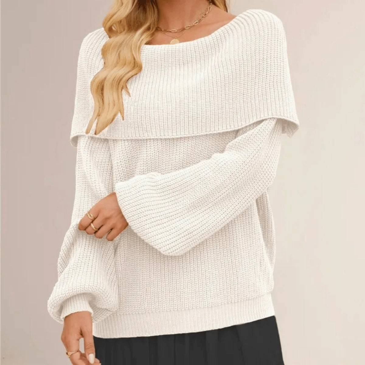 Pull à épaules dénudées