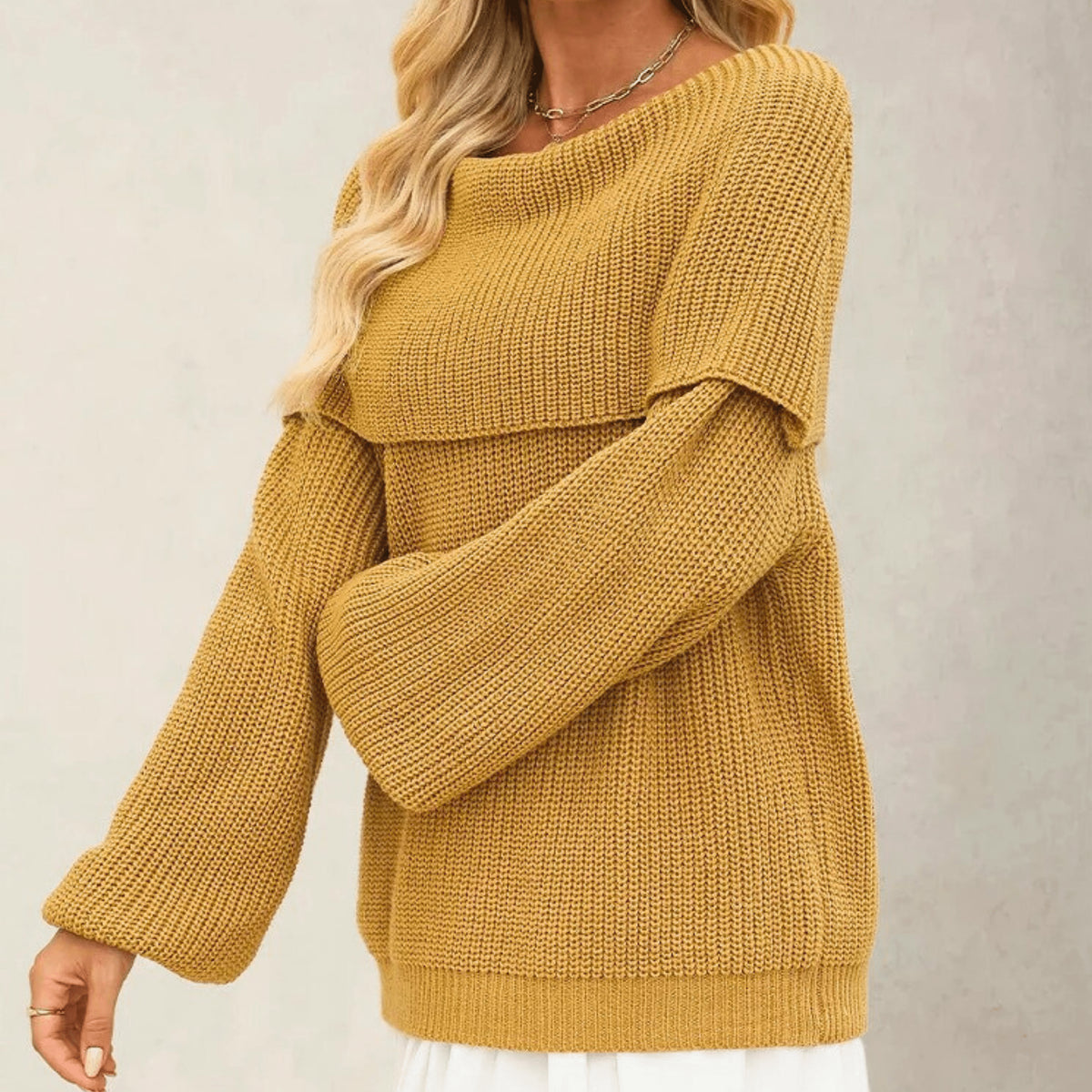 Pull à épaules dénudées