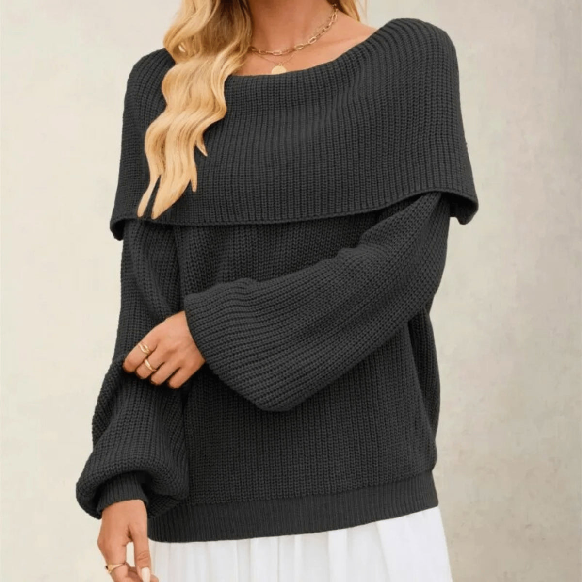 Pull à épaules dénudées