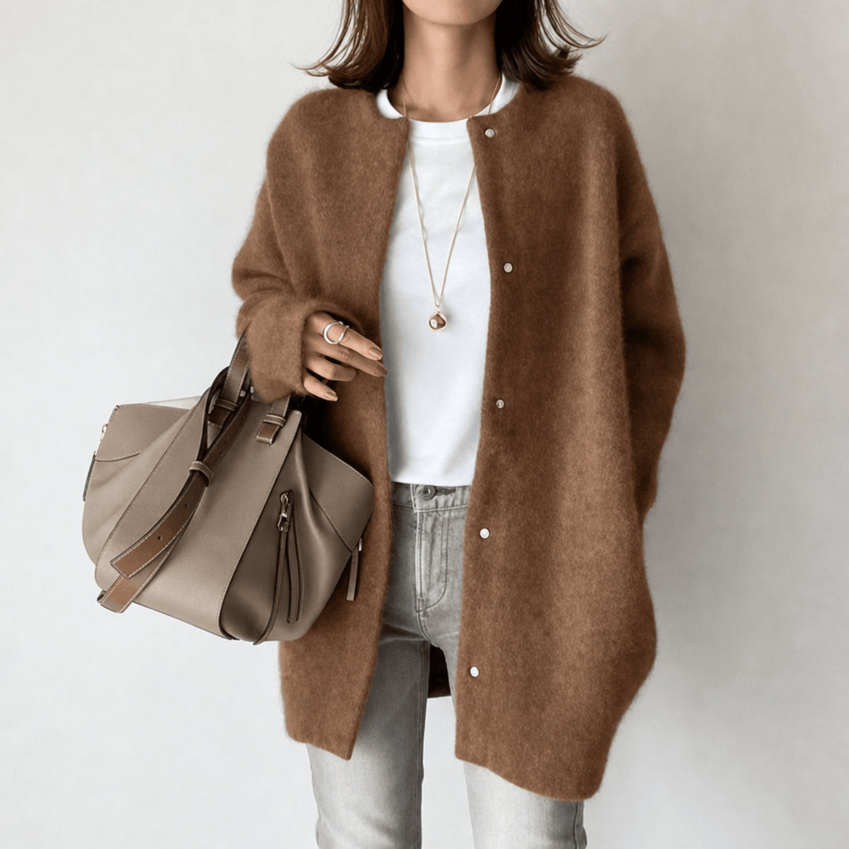 Cardigan long à coupe ample