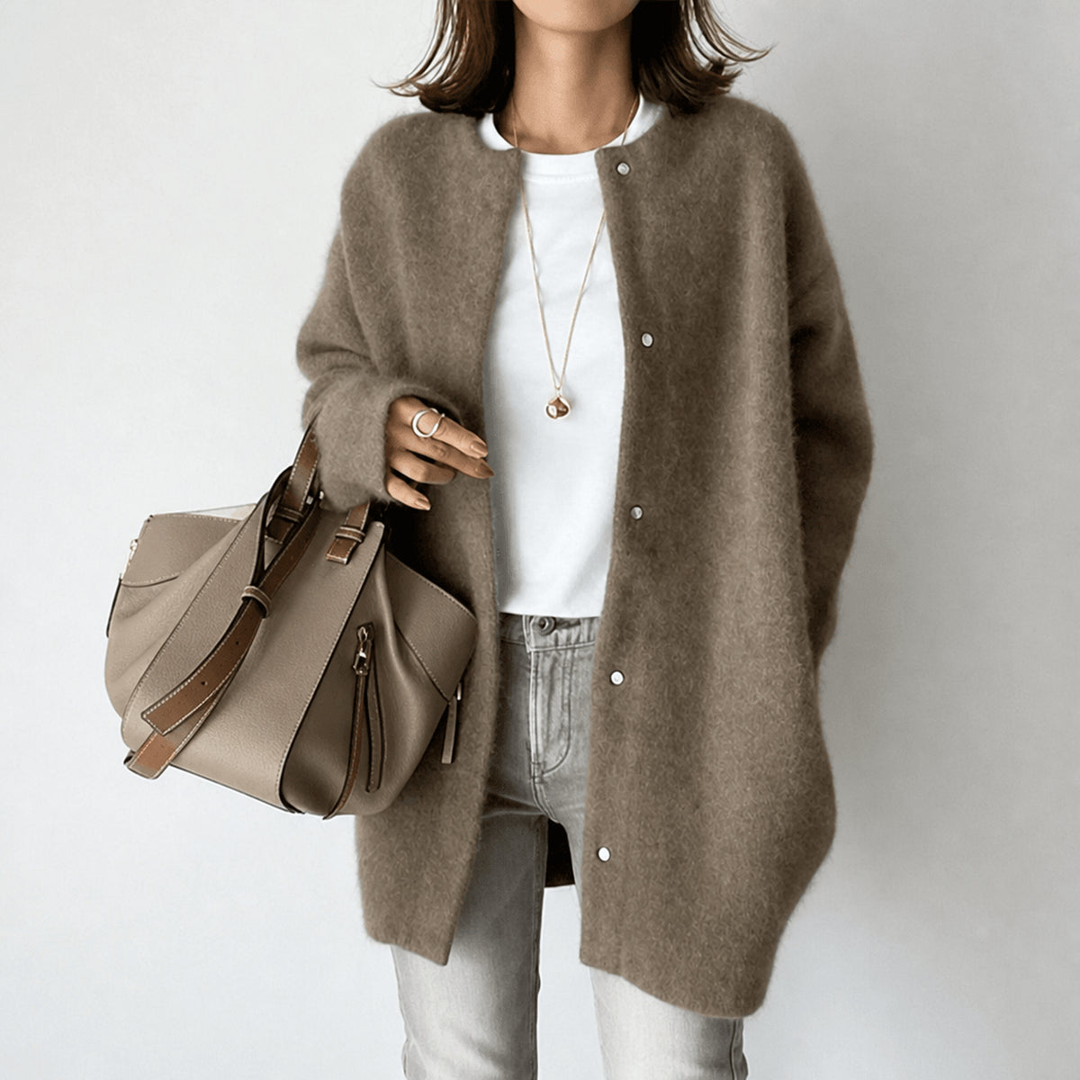Cardigan long à coupe ample