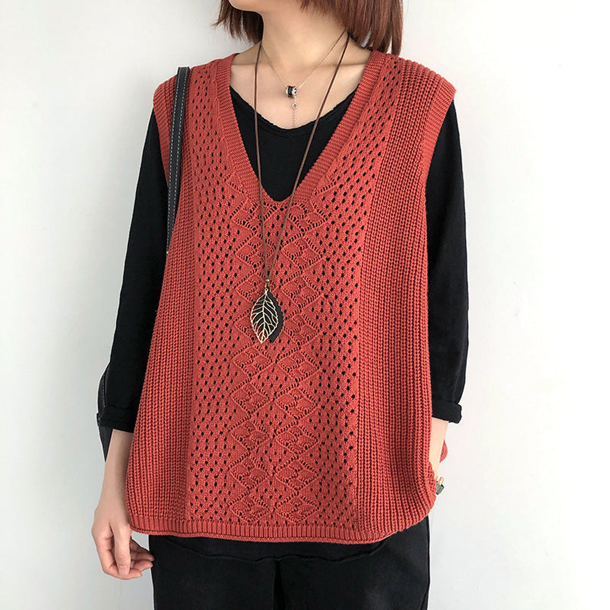 Gilet sans manches à col V