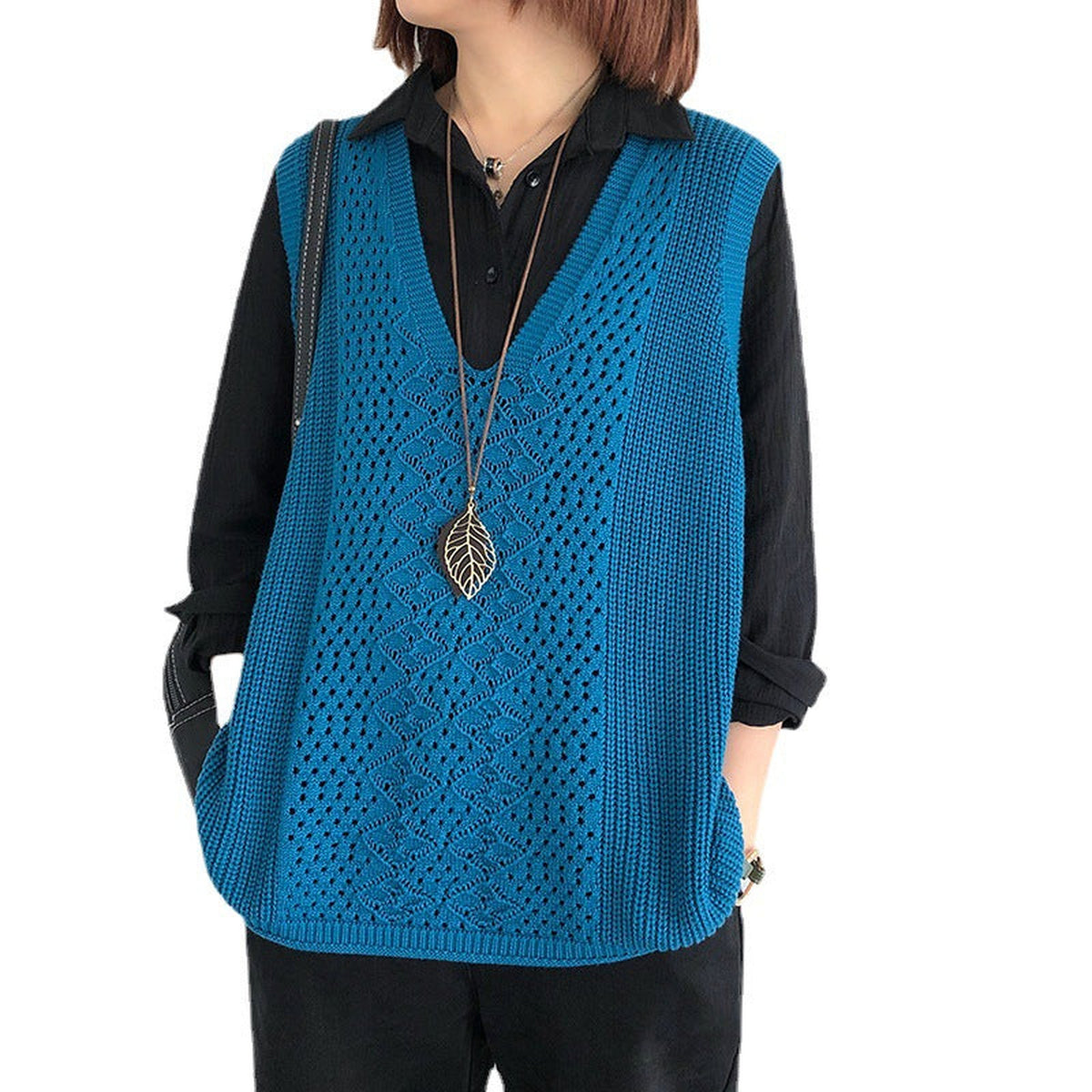 Gilet sans manches à col V