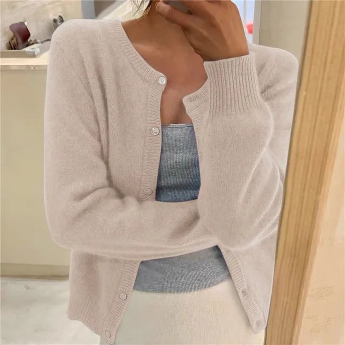 Cardigan court en maille