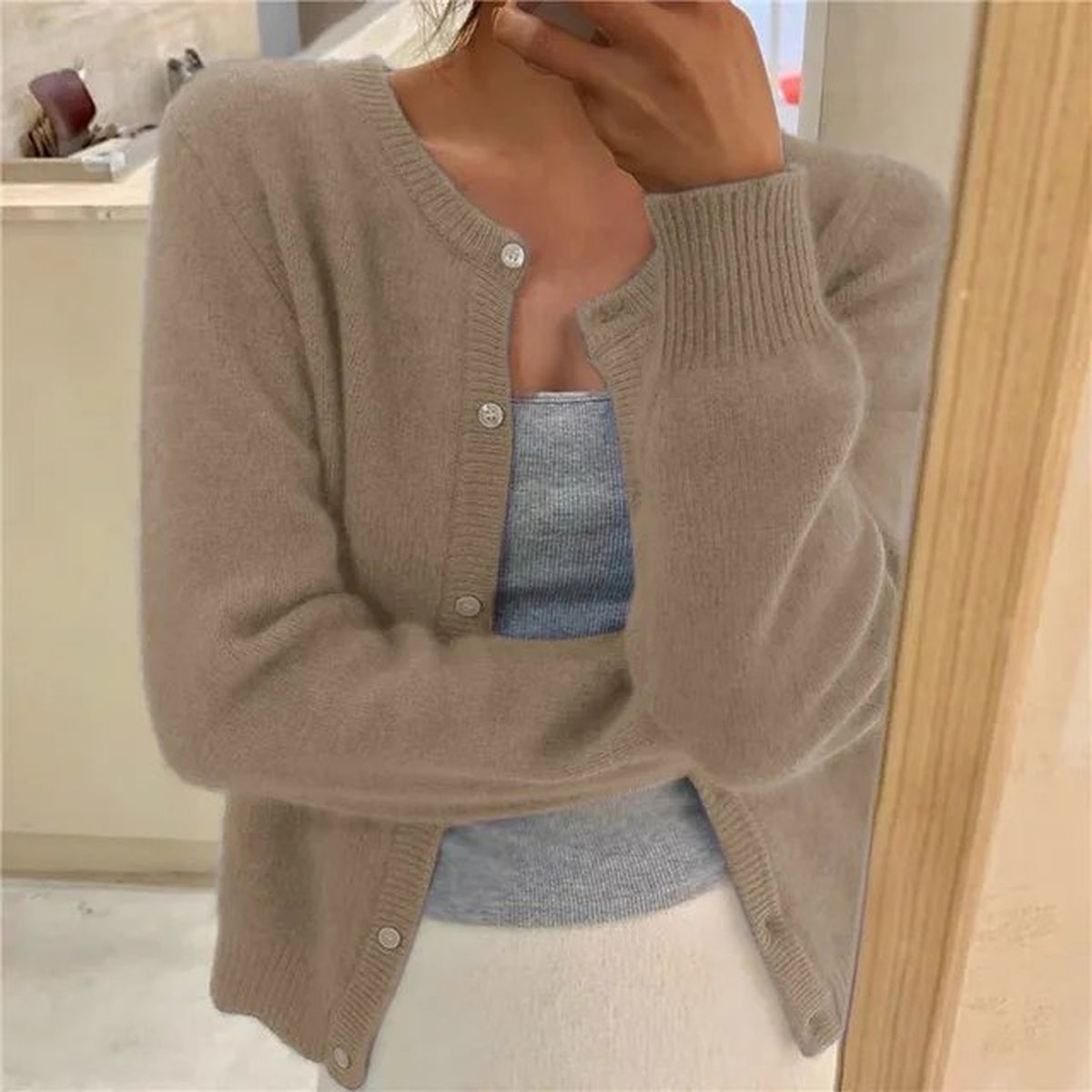 Cardigan court en maille