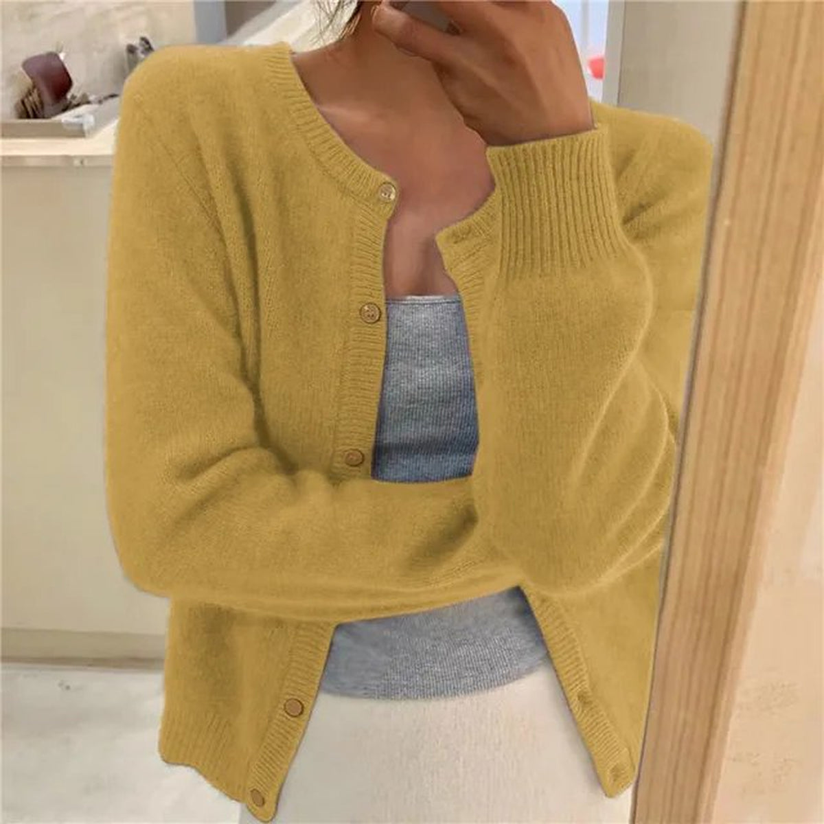 Cardigan court en maille