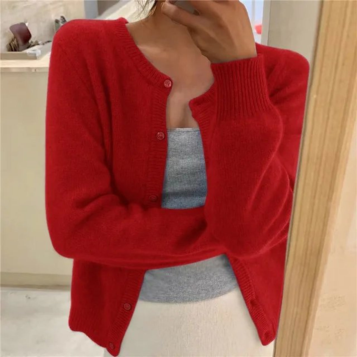 Cardigan court en maille