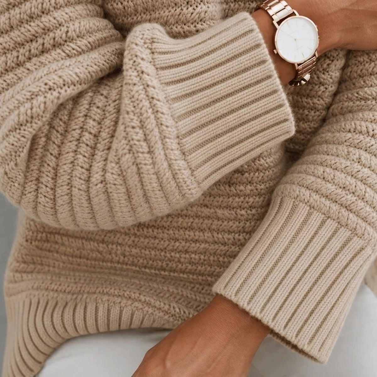 Pull oversize en grosse maille