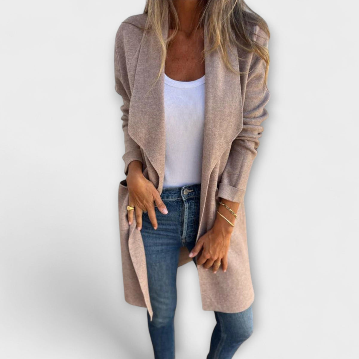 Eliane | Cardigan long gris