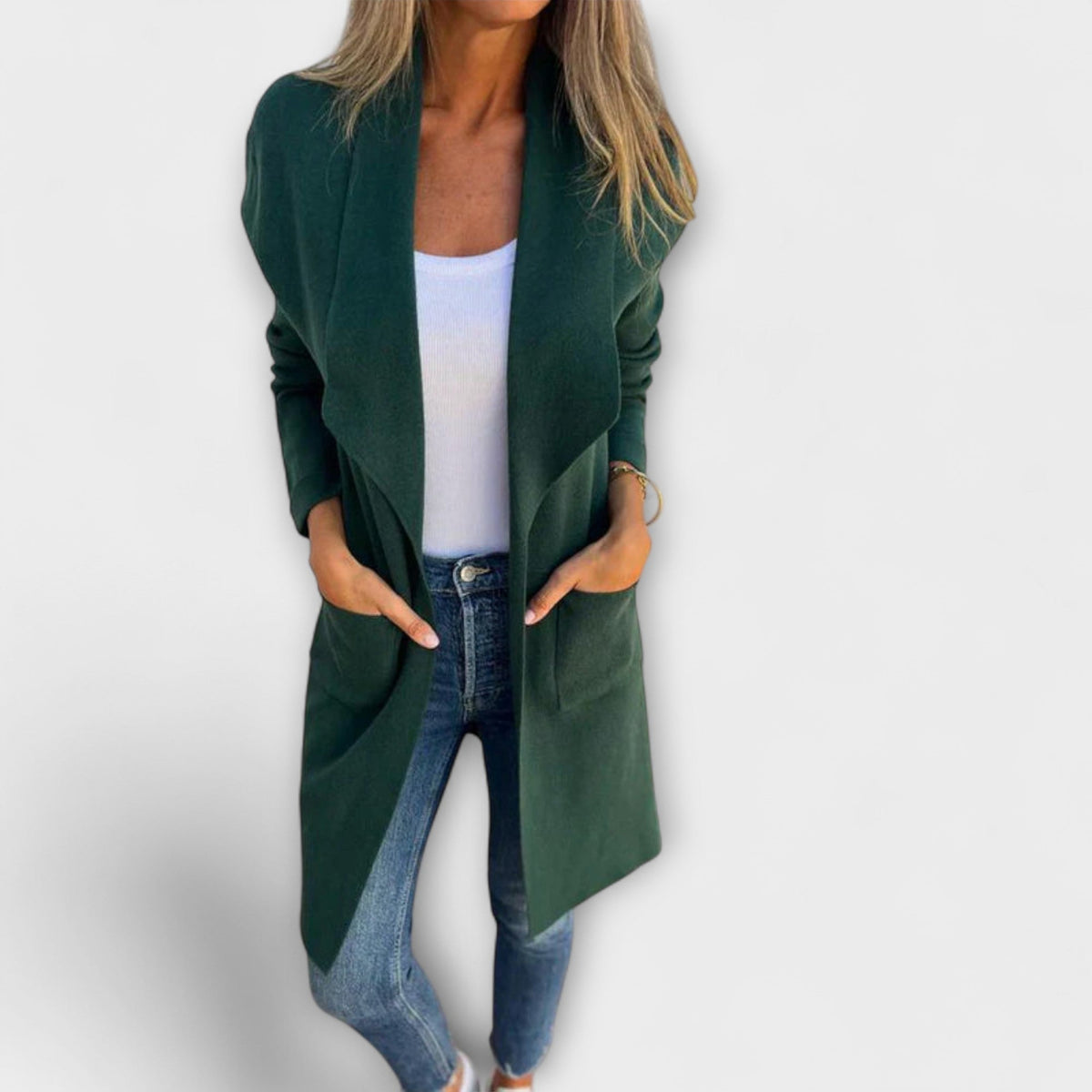 Eliane | Cardigan long gris