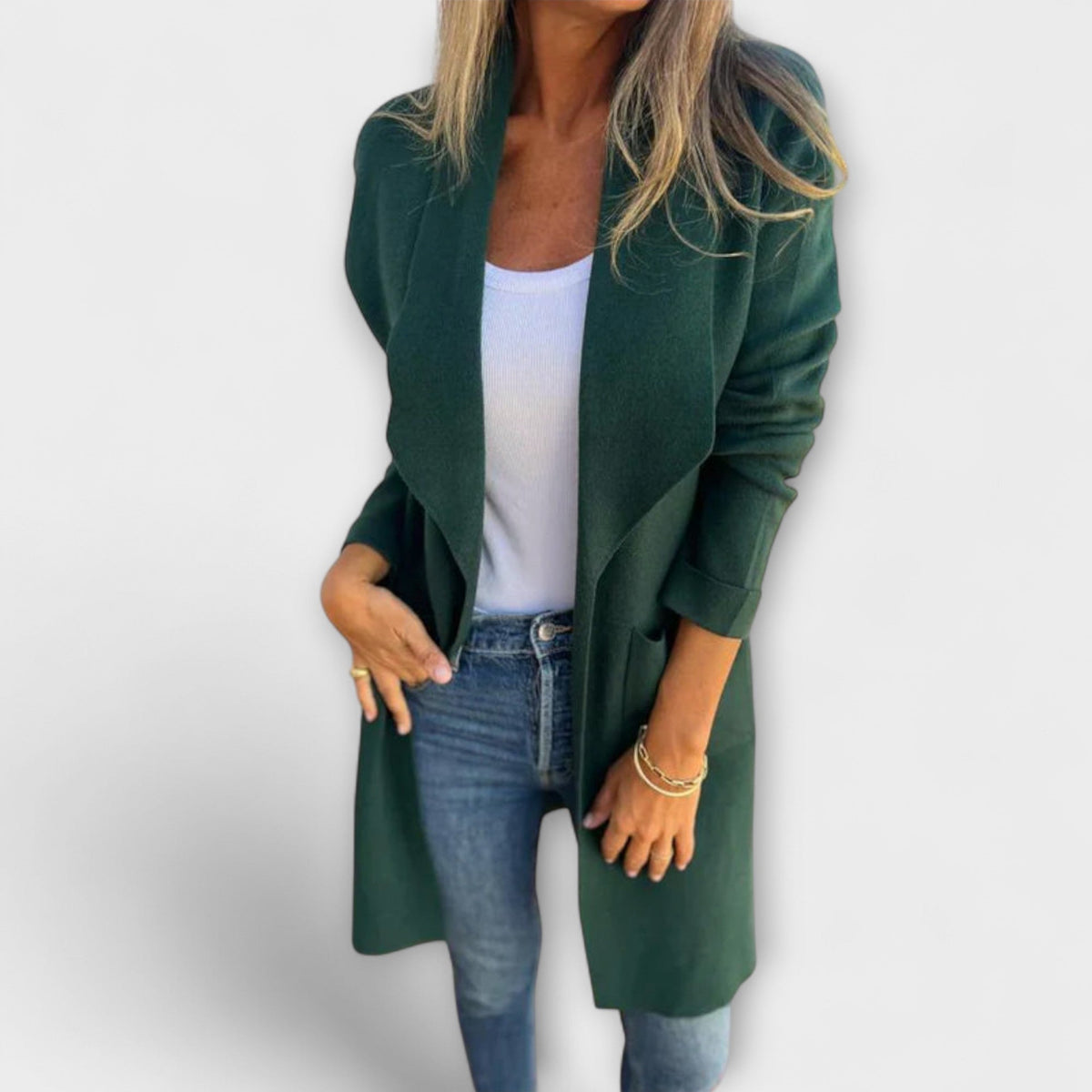 Eliane | Cardigan long gris