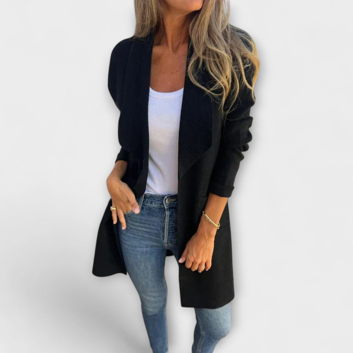 Eliane | Cardigan long gris