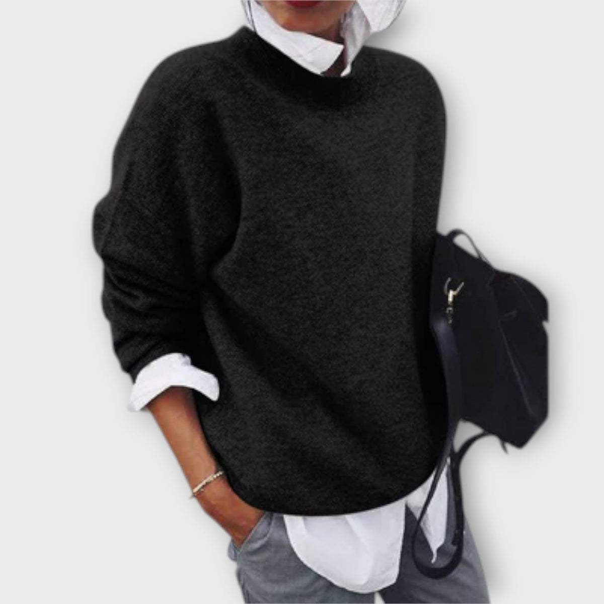 Loredana | Pull vert olive