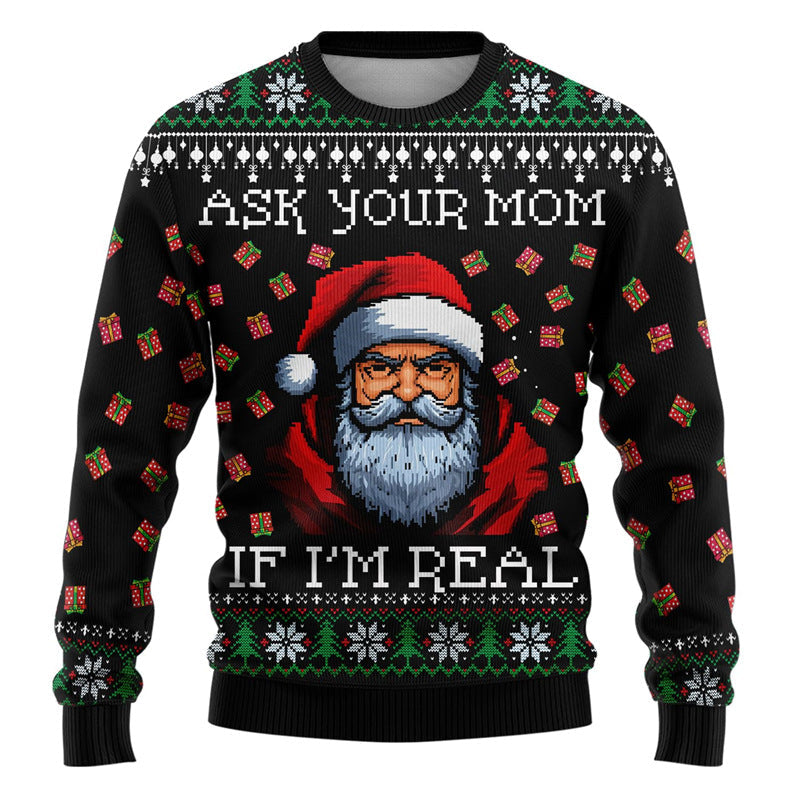 Pull de Noël homme à motifs fantaisie — Amielle Paris