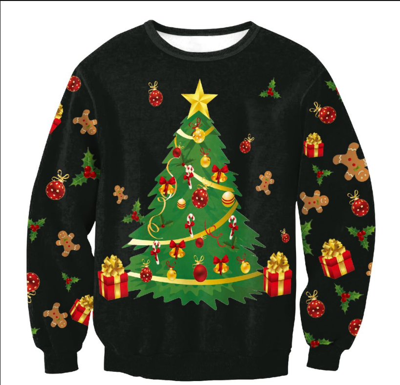 Pull de Noël en coton à motifs multicolores — Amielle Paris
