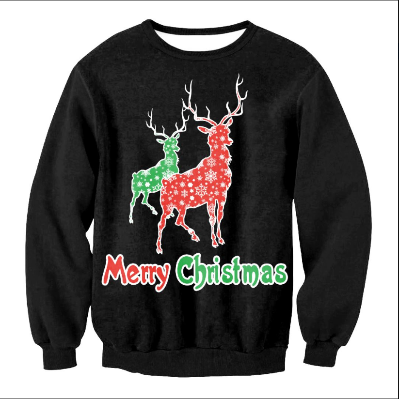 Pull de Noël en coton à motifs multicolores — Amielle Paris