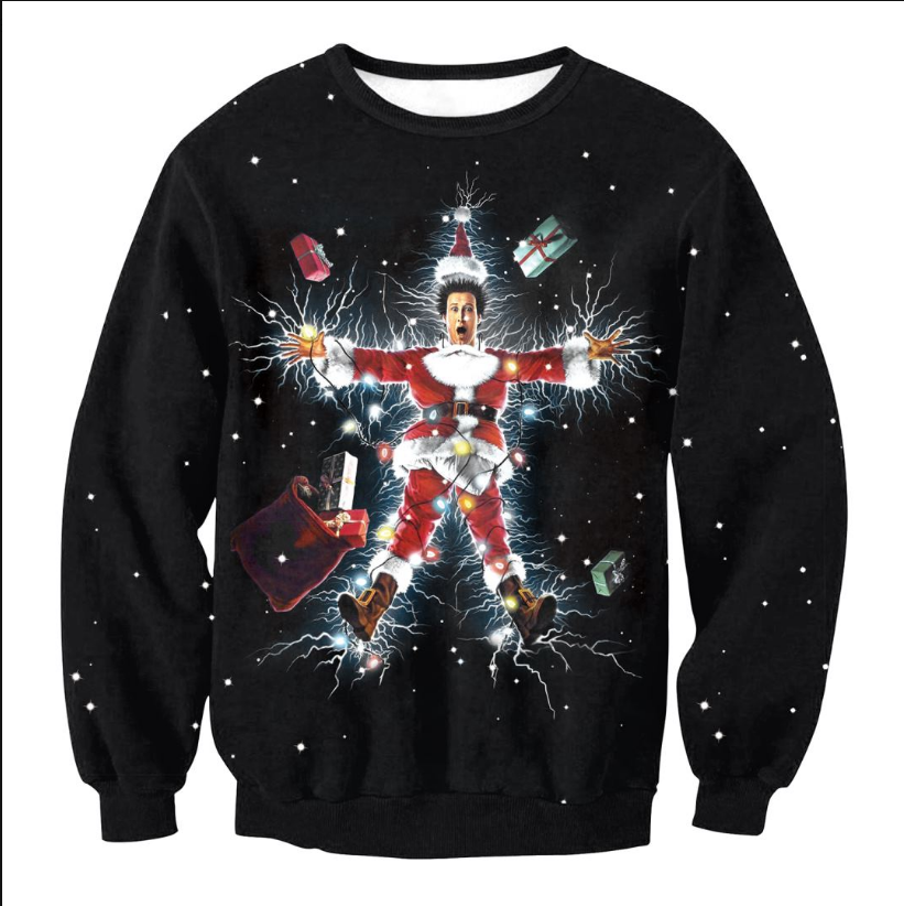 Pull de Noël en coton à motifs multicolores — Amielle Paris