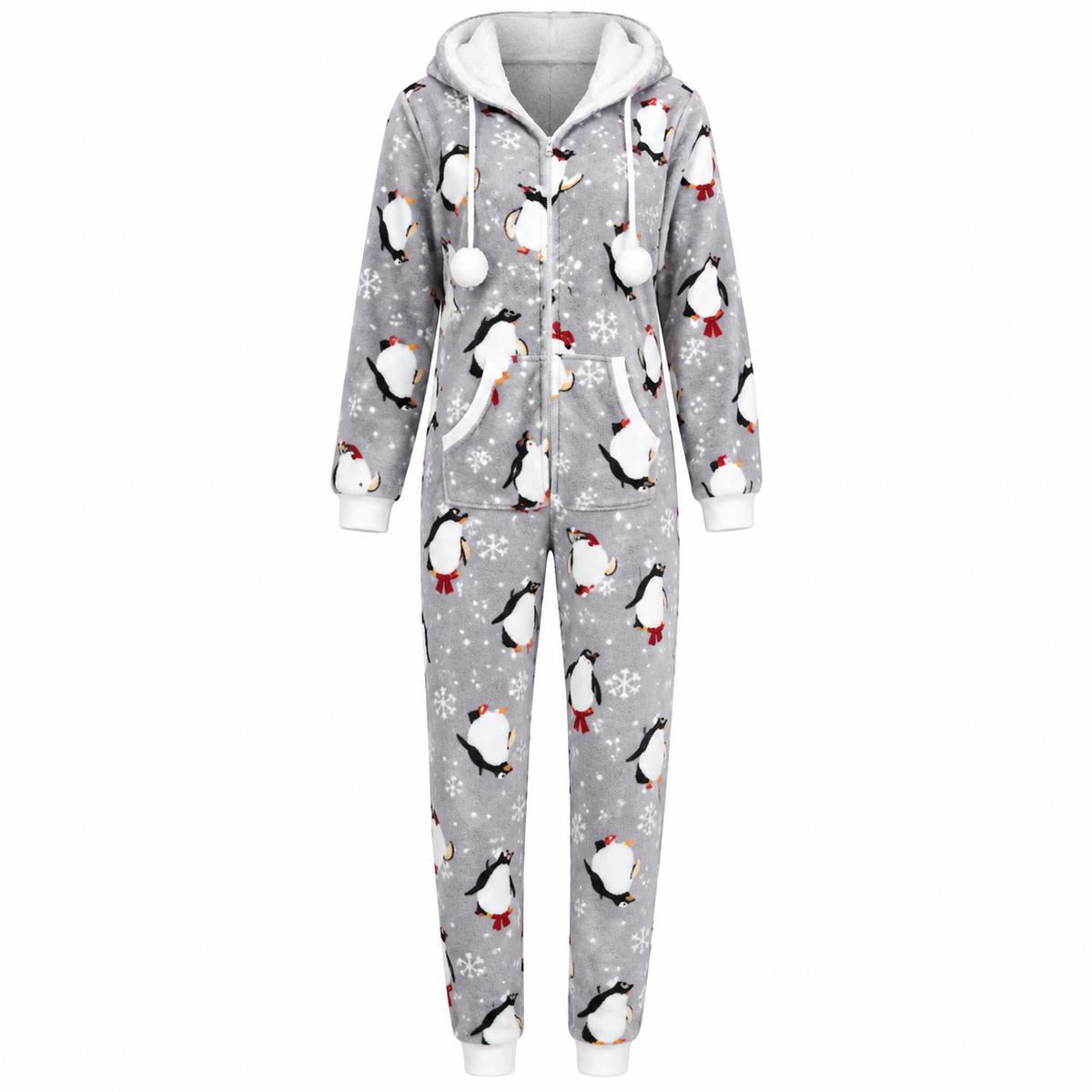 Combinaison pyjama à capuche et motifs fantaisie — Amielle Paris