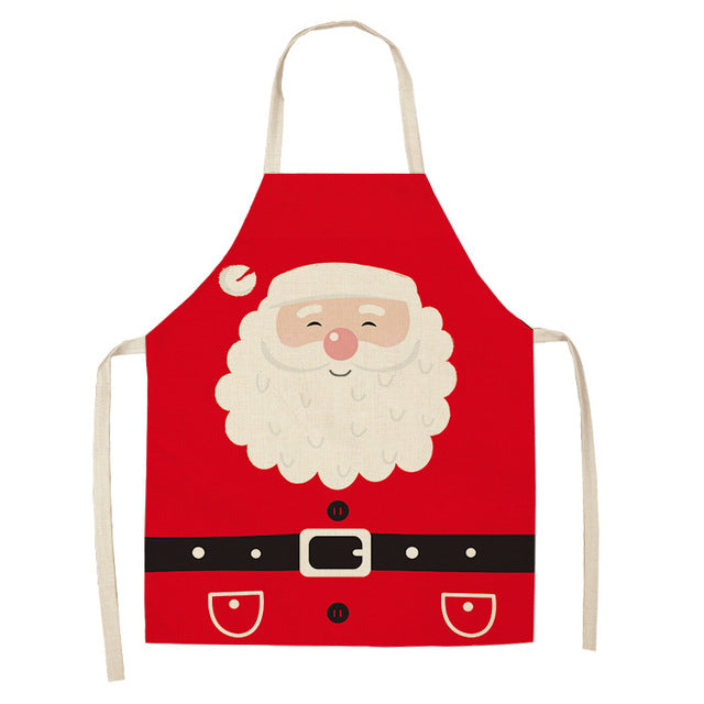 Tablier de Noël imprimé à tour de cou réglable — Amielle Paris