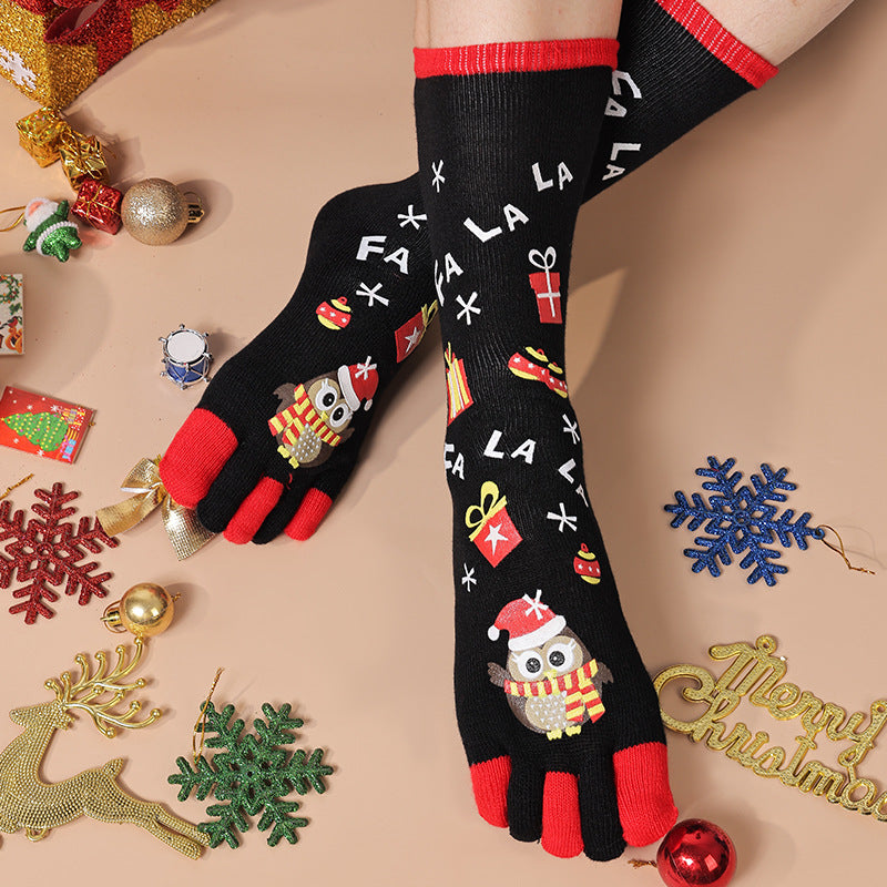 Chaussettes de Noël à motifs et inscriptions — Amielle Paris