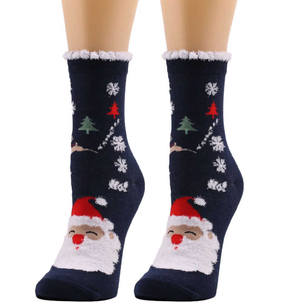 Chaussettes moelleuses à motifs de Noël — Amielle Paris