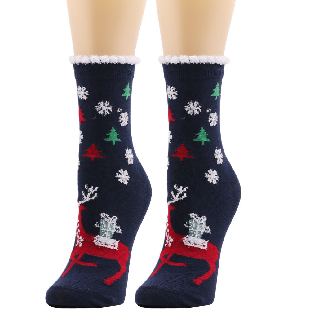 Chaussettes moelleuses à motifs de Noël — Amielle Paris