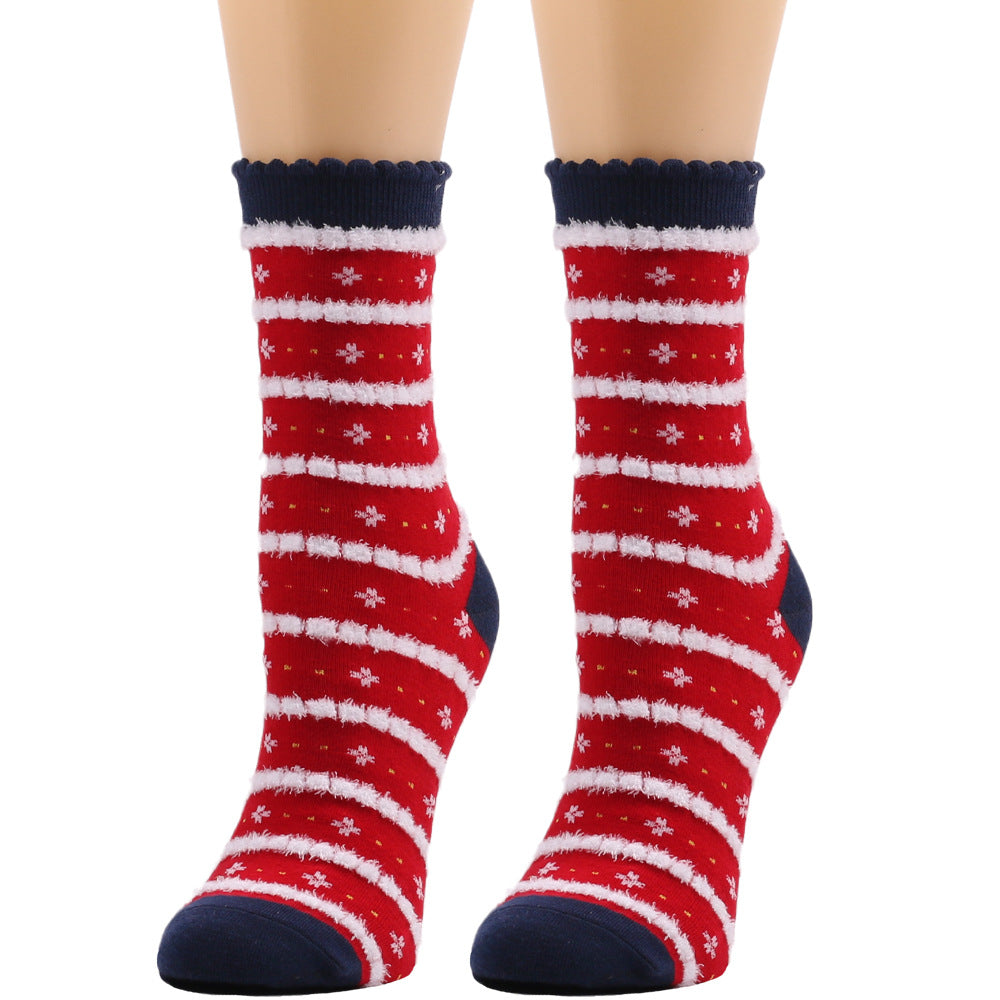 Chaussettes moelleuses à motifs de Noël — Amielle Paris