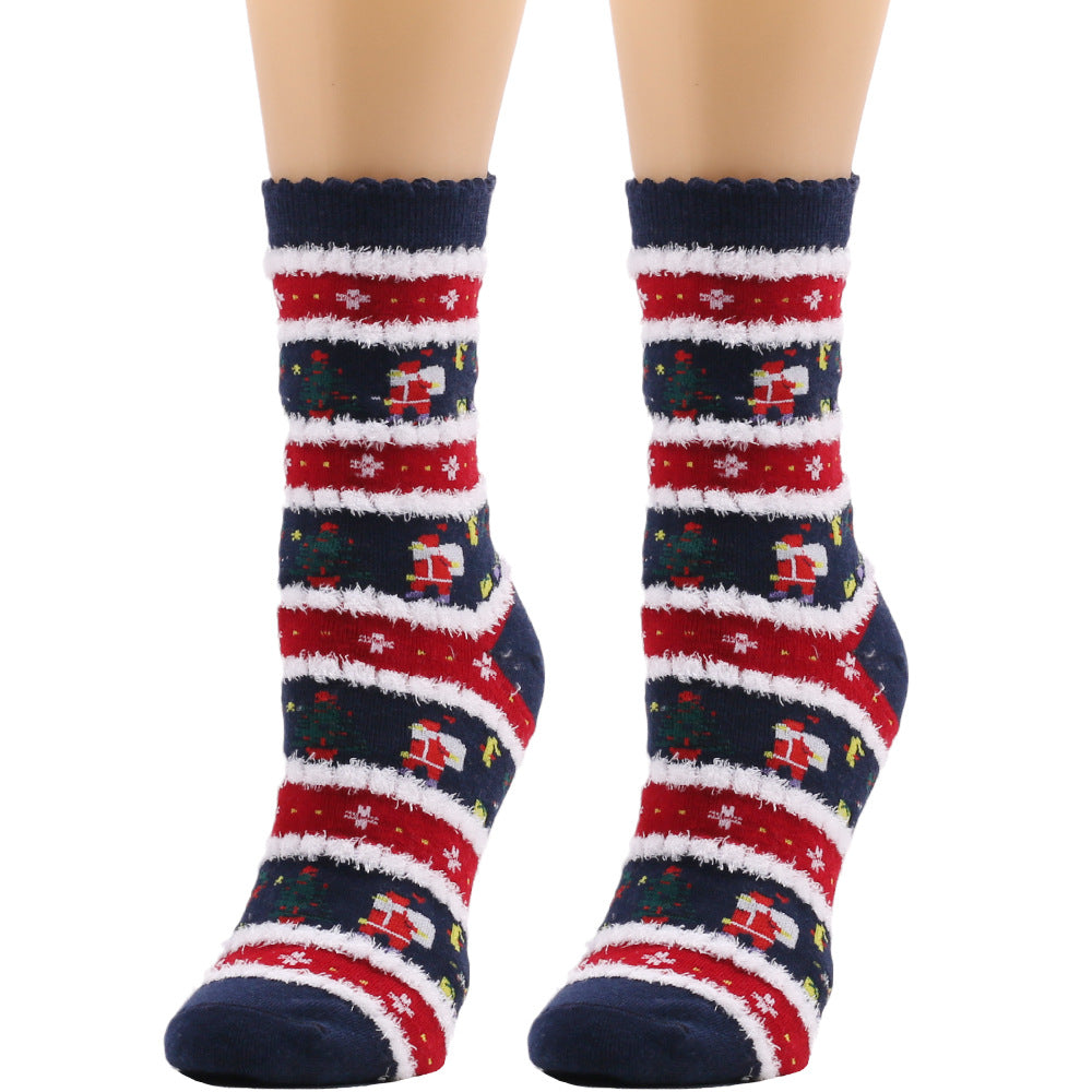 Chaussettes moelleuses à motifs de Noël — Amielle Paris
