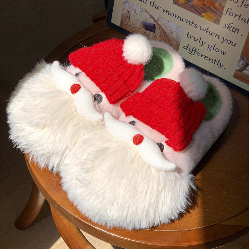 Chaussons Père Noël à bonnet en maille — Amielle Paris