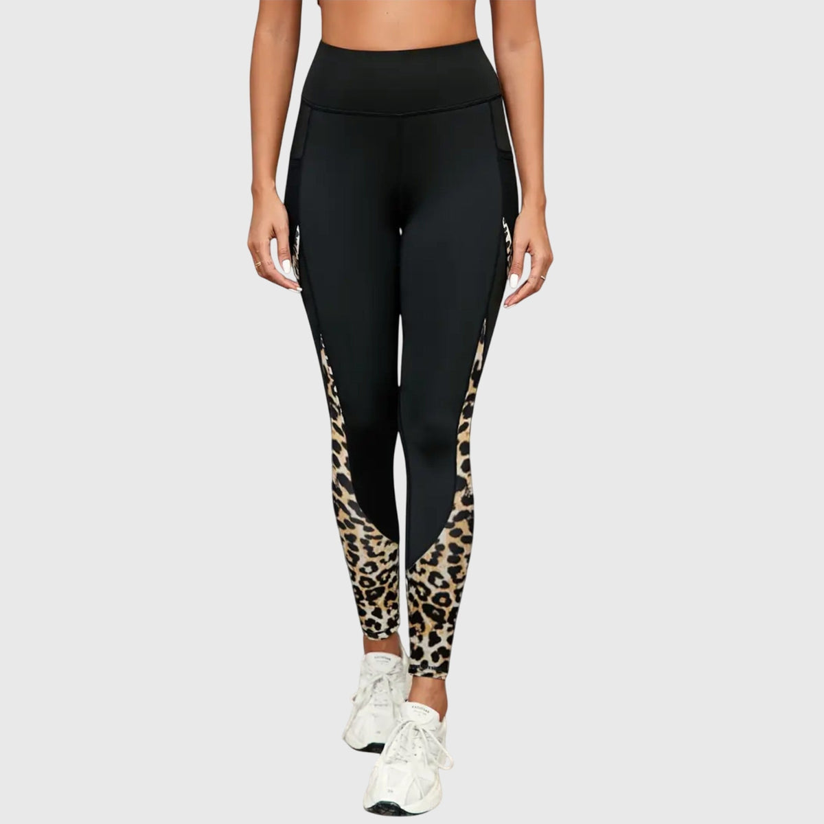 Legging léopard taille haute à poche discrète — Amielle Paris