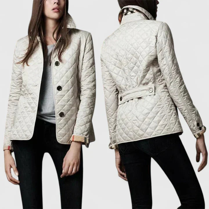 Veste matelassée à losanges et boutonnage devant — Amielle Paris