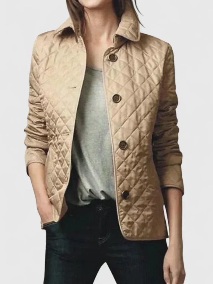 Veste matelassée à losanges et boutonnage devant — Amielle Paris