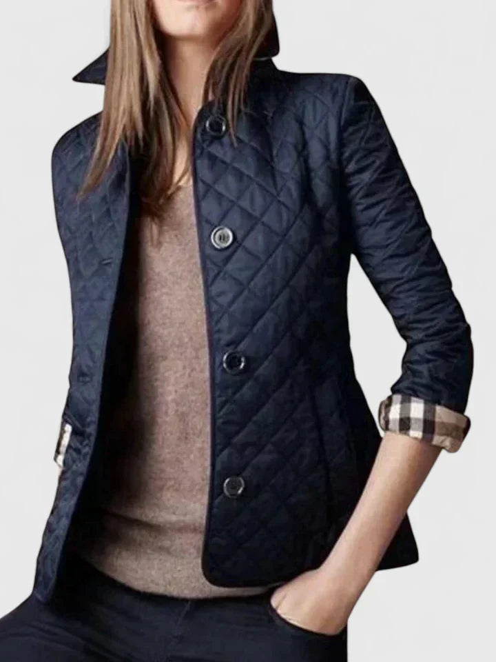Veste matelassée à losanges et boutonnage devant — Amielle Paris