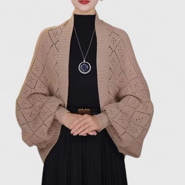 Gilet cache-cœur en grosse maille — Amielle Paris