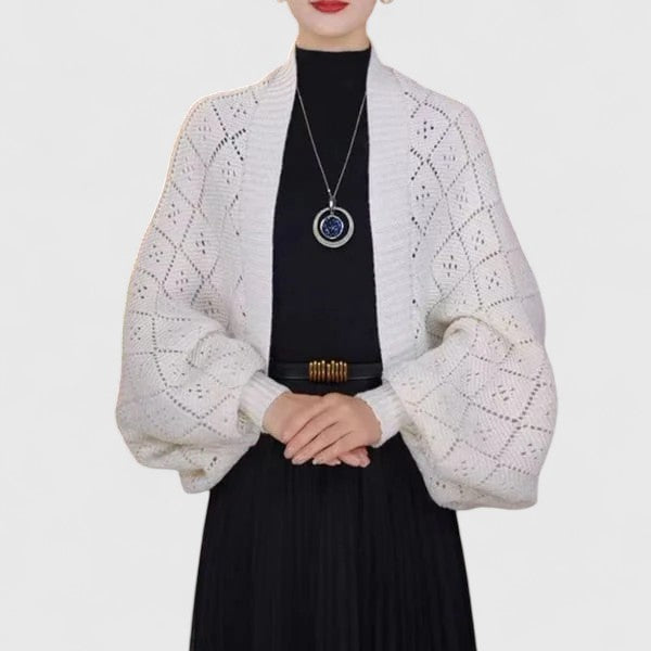 Gilet cache-cœur en grosse maille — Amielle Paris