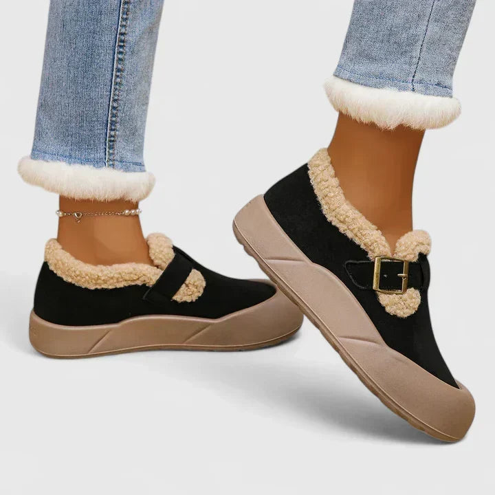 Bottines à boucles et doublure en fausse fourrure — Amielle Paris