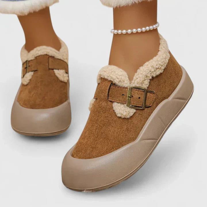 Bottines à boucles et doublure en fausse fourrure — Amielle Paris