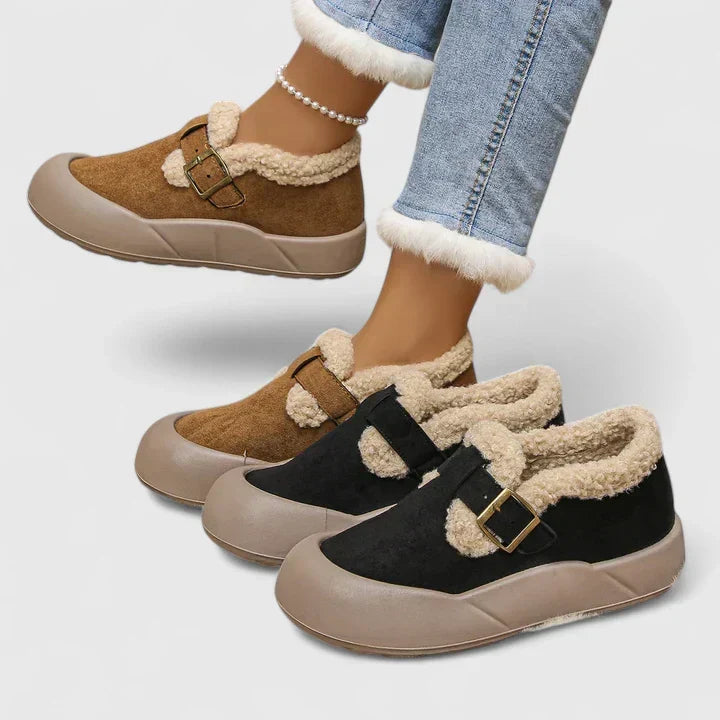 Bottines à boucles et doublure en fausse fourrure — Amielle Paris