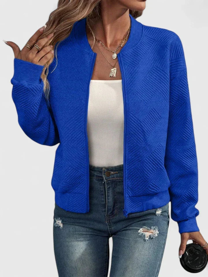 Blouson zippé à texture en relief — Amielle Paris