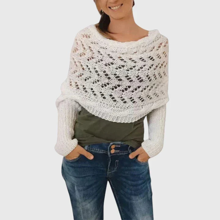 Écharpe enveloppante en grosse maille torsadée — Amielle Paris