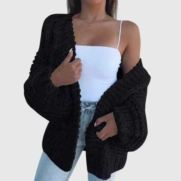 Matilda | Gilet ample en grosse maille — Amielle Paris