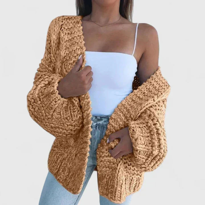 Matilda | Gilet ample en grosse maille — Amielle Paris