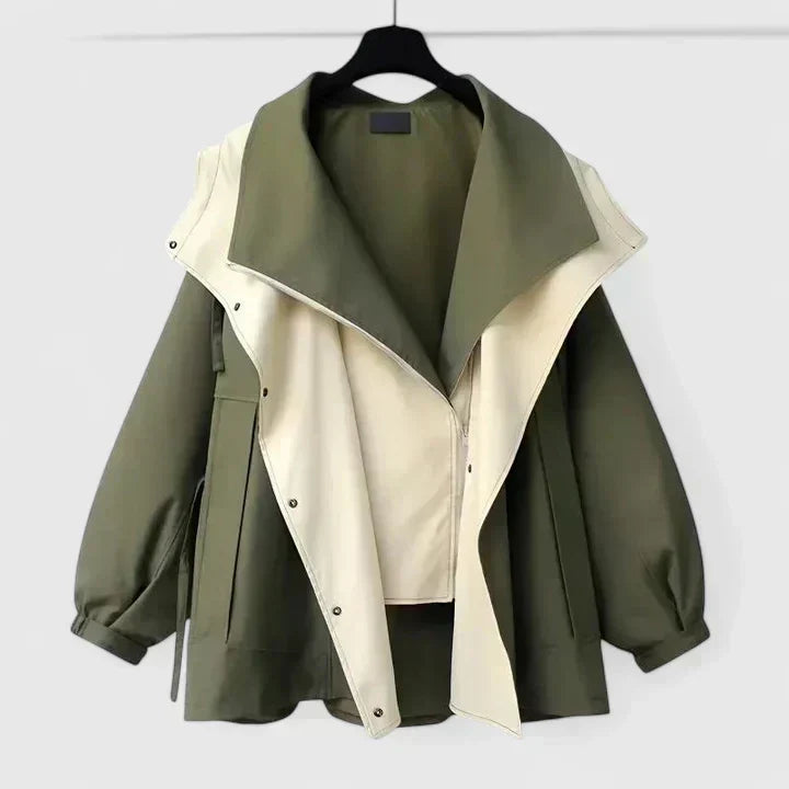 Rosalind | Veste ample déperlante à doublure contrastée — Amielle Paris