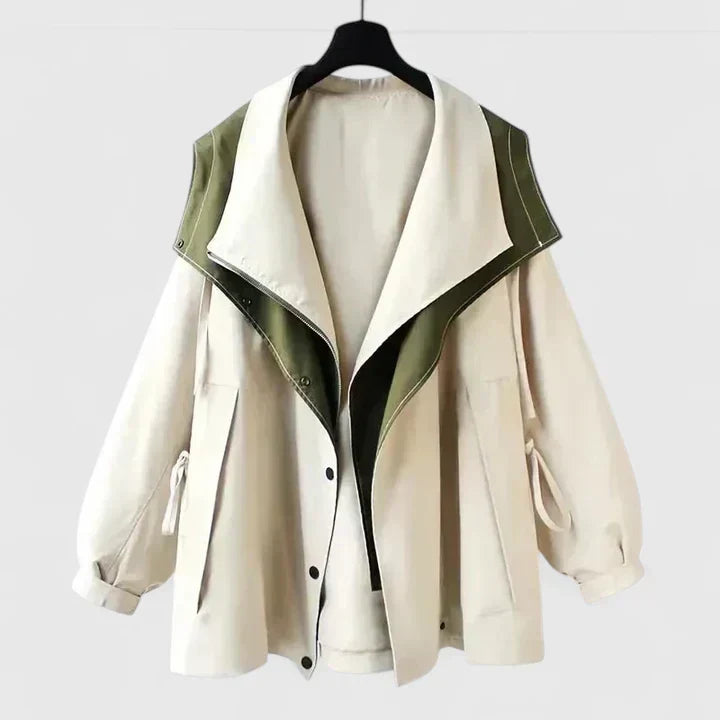 Rosalind | Veste ample déperlante à doublure contrastée — Amielle Paris