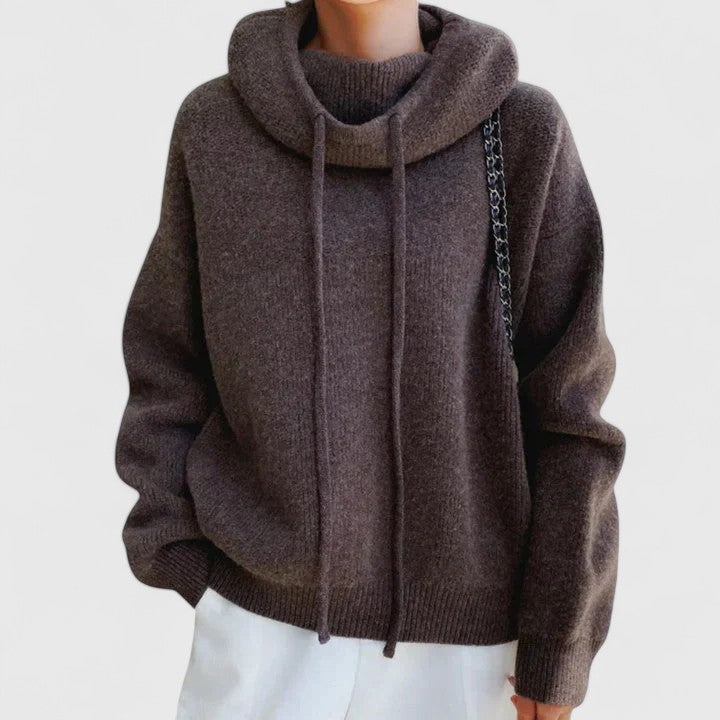 Eloise | Pull à col roulé avec cordon — Amielle Paris