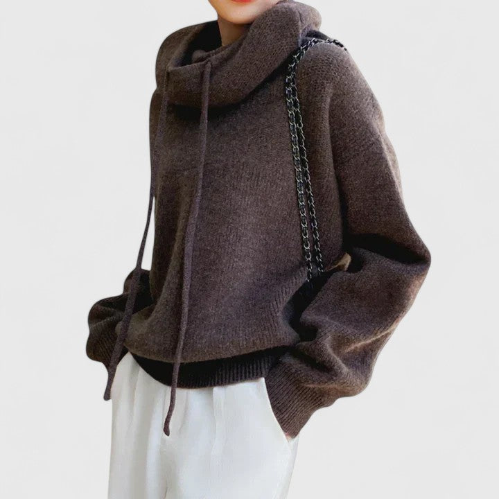Eloise | Pull à col roulé avec cordon — Amielle Paris