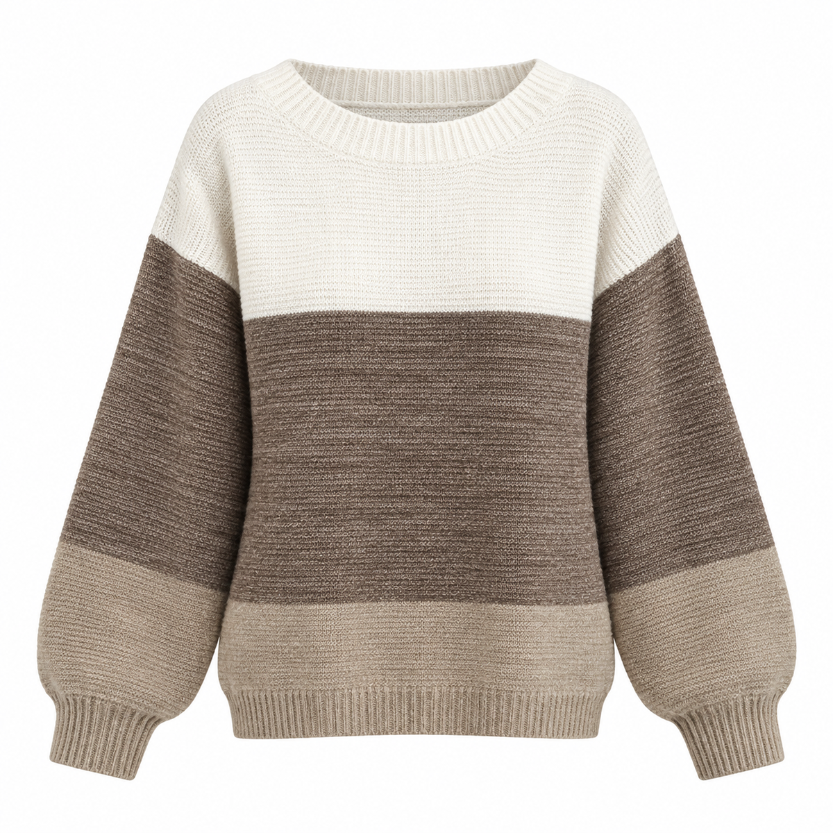 Imogen | Pull tricolore à rayures contrastées — Amielle Paris