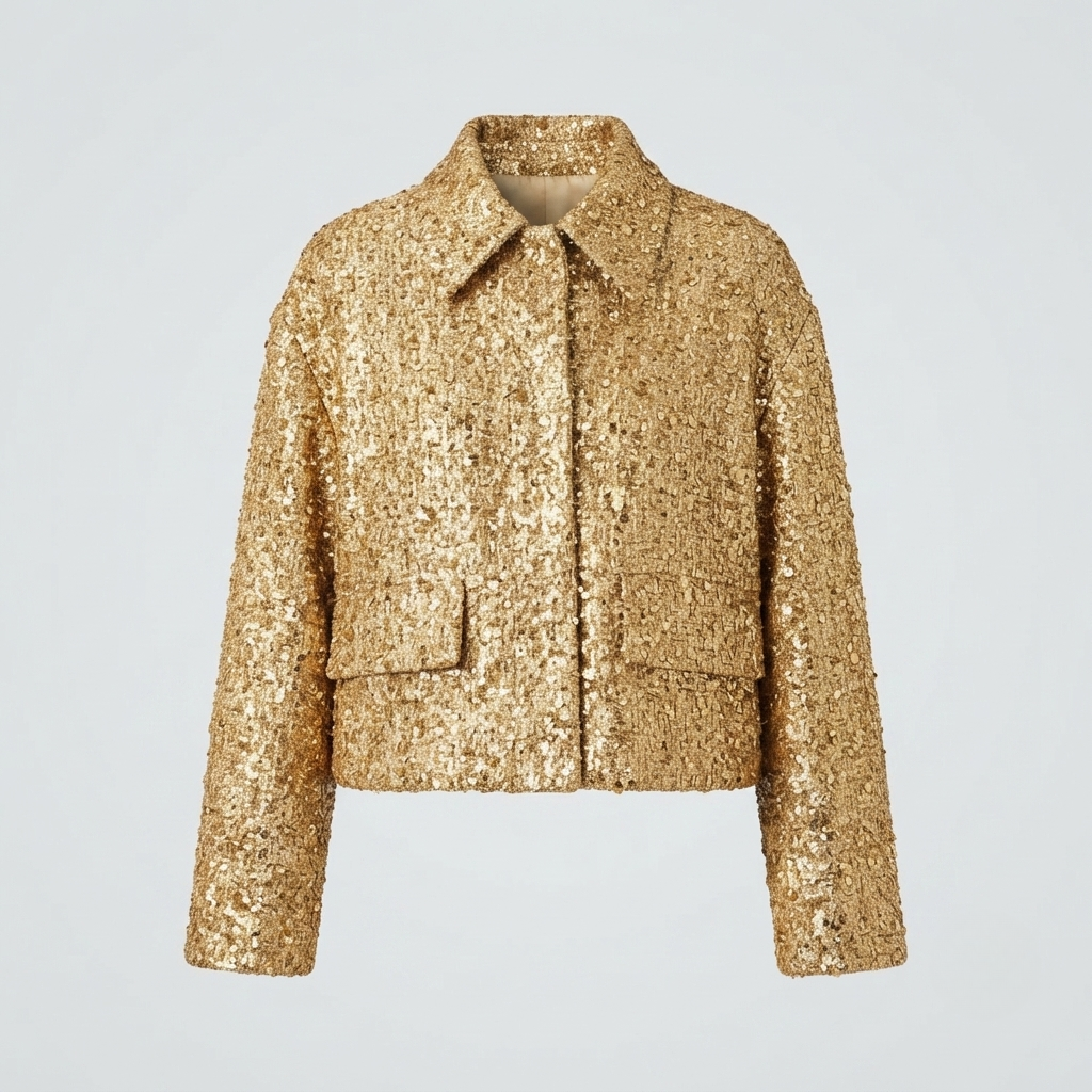 Arabella | Veste courte à sequins dorés — Amielle Paris